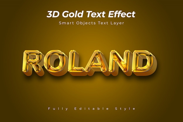 Download 3d gold text effect | Premium PSD File