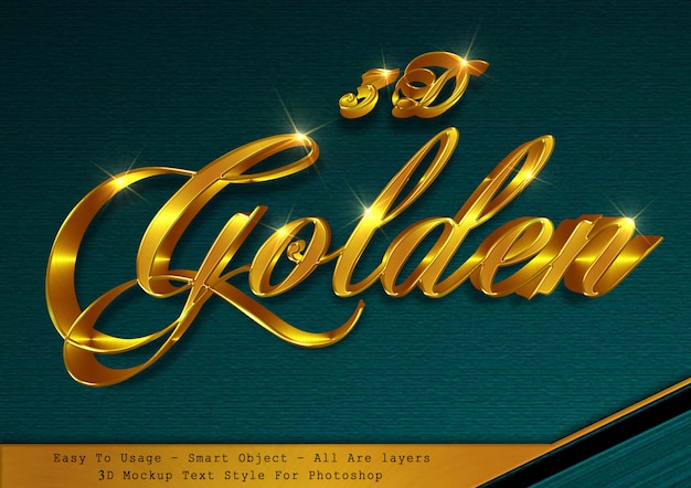 3d gold text styles for photoshop download