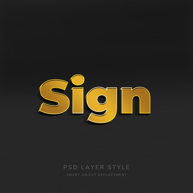 Download Premium PSD | 3d gold text style