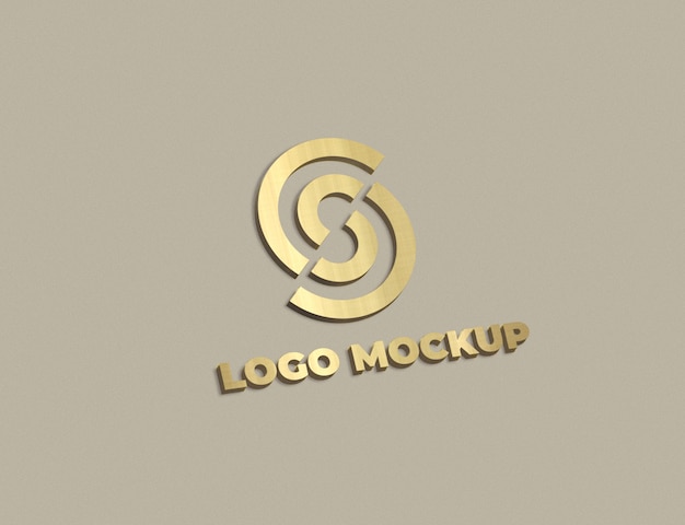 Download 3d Gold Logo Mockup PSD Mockup Templates