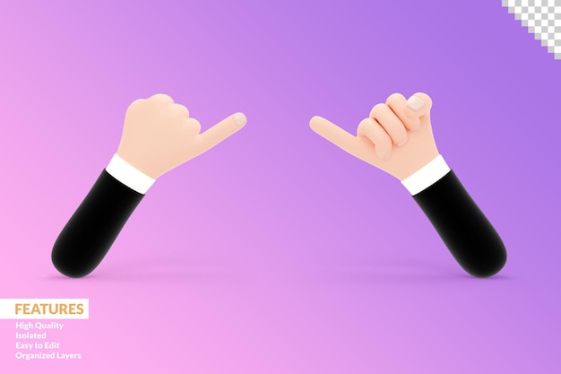 Premium Psd 3d Hands Pinky Promise Gesture