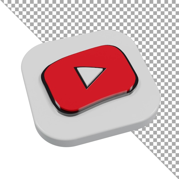 Premium Psd 3d Icon Logo Youtube Kids Minimalist Isometric