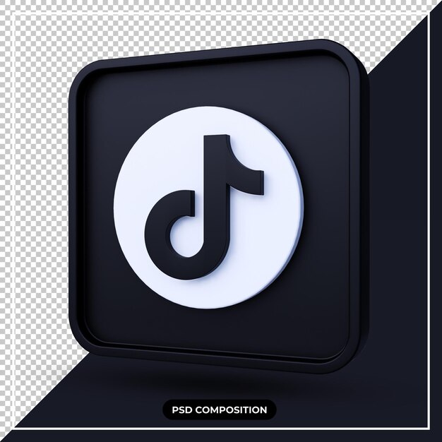 Premium Psd 3d Illustration Tiktok Icon