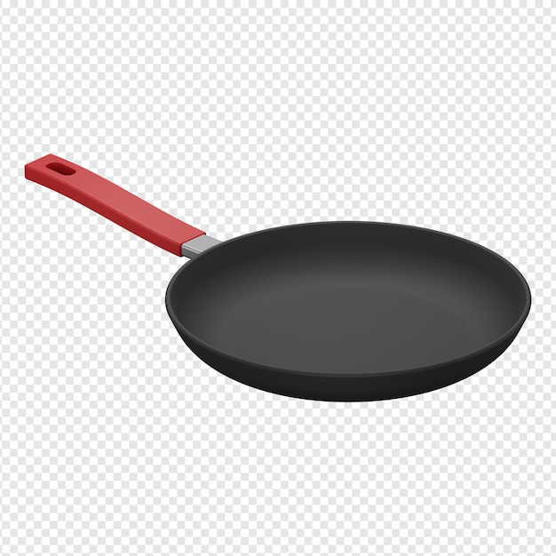 Premium PSD | 3d isolated render of frying pan icon psd