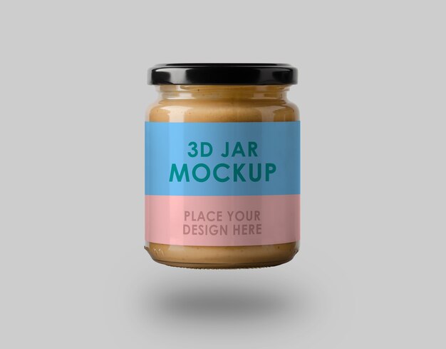 Download Premium PSD | 3d jar mockup design isolated