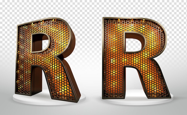 premium-psd-3d-letter-r-with-lights-and-grid