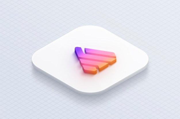  3d logo icon app mockup Premium Psd