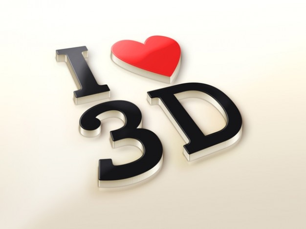 Download Free PSD | 3d logo realistic mockup with heart