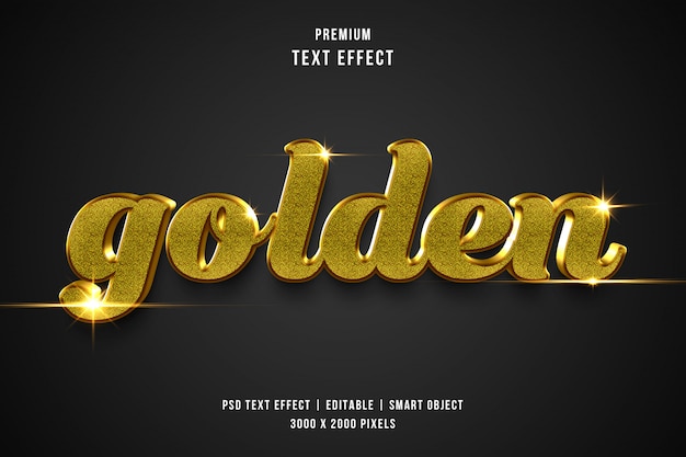 Premium PSD | 3d Luxury Golden Text Effect