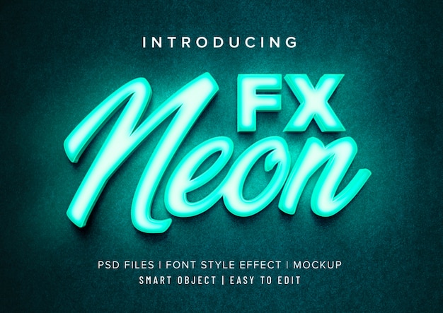 neon text style photoshop