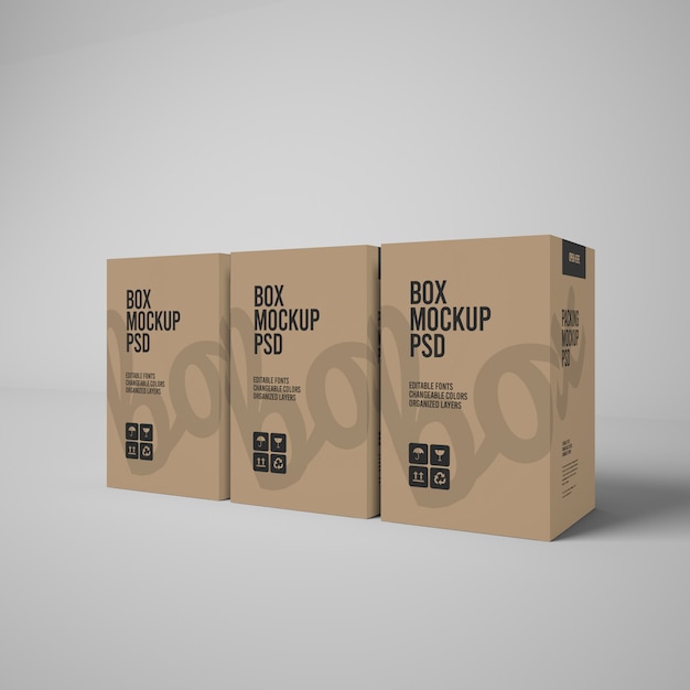 3d paper box mockup | Premium PSD File