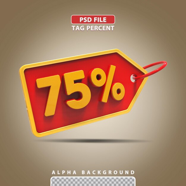 premium-psd-3d-percentage-75-percent