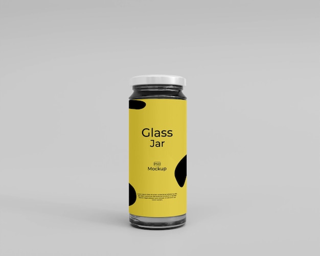 Premium Psd 3d Realistic Glass Jar Mockup