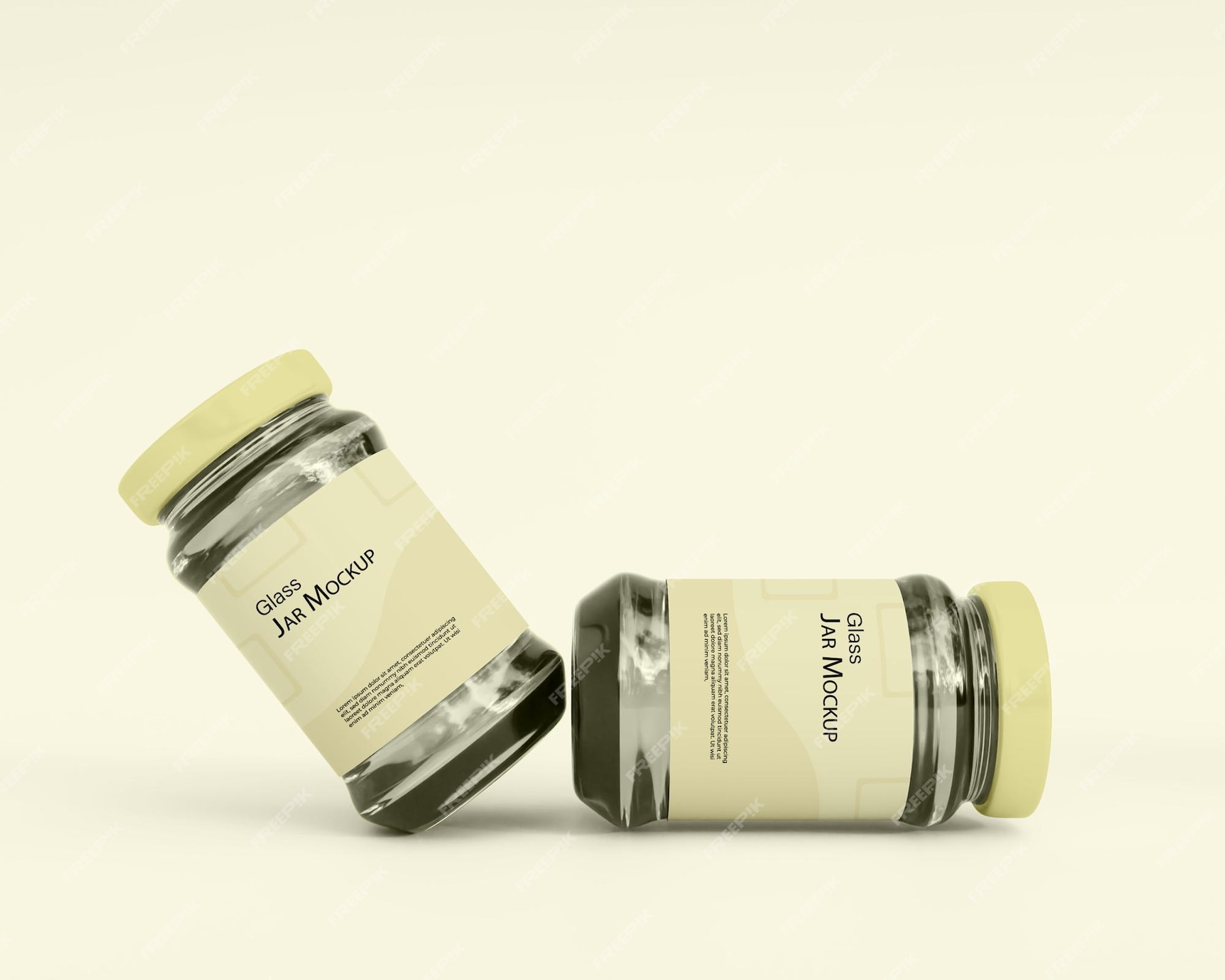 Premium Psd 3d Realistic Glass Jar Mockup