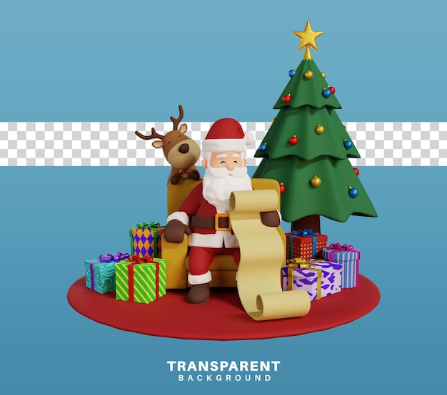 Premium PSD | 3d render christmas concept illustration