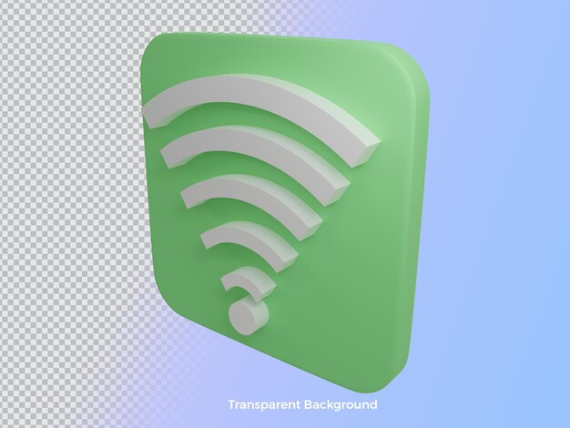 Premium Psd D Render Of Wifi Icon With Transparent Background Psd