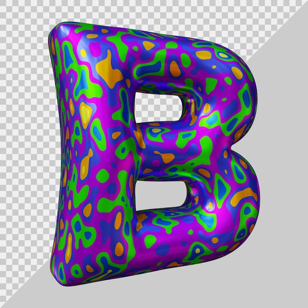 Premium PSD | 3d Rendering Of Alphabet Letter B Balloon