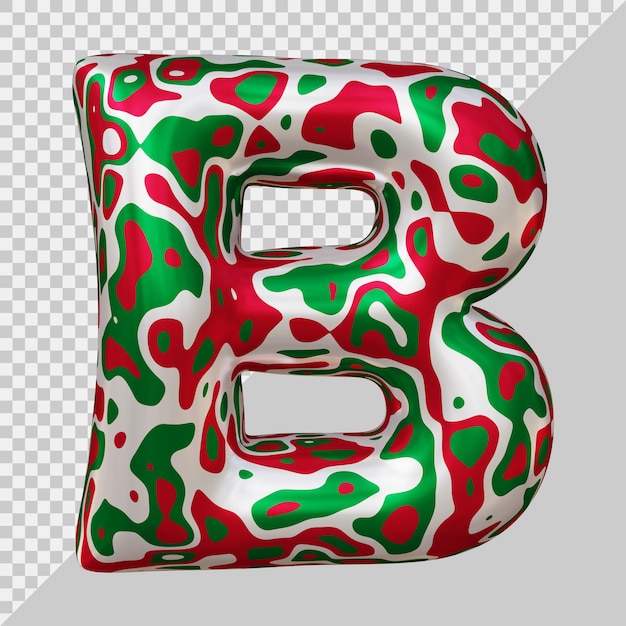 Premium PSD | 3d Rendering Of Alphabet Letter B Balloon