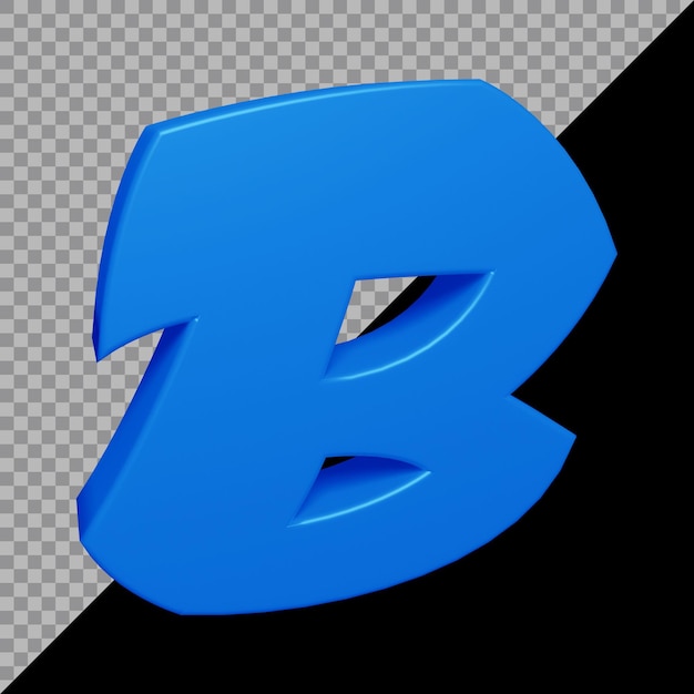 Premium PSD | 3d Rendering Of Alphabet Letter B