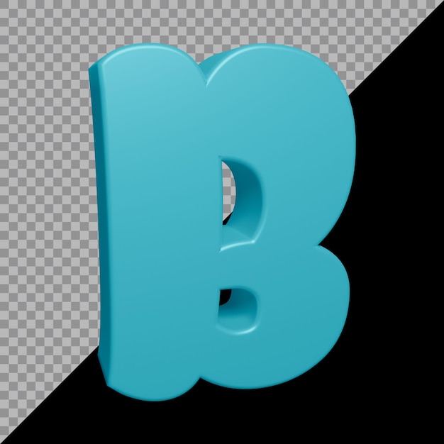 Premium PSD | 3d rendering of alphabet letter b