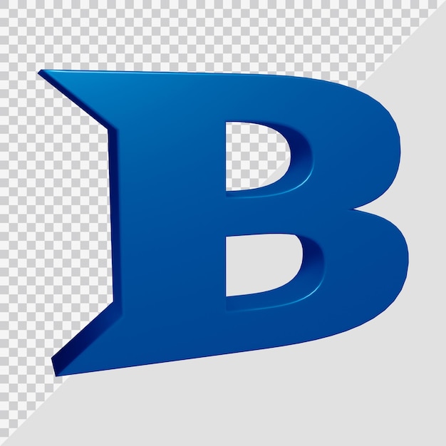 Premium PSD | 3d Rendering Of Alphabet Letter B