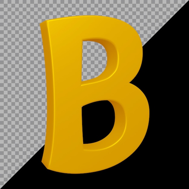 Premium PSD | 3d Rendering Of Alphabet Letter B