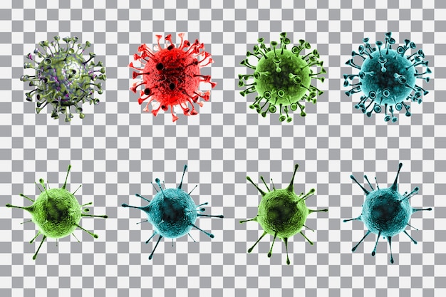  3d rendering of coronavirus collection