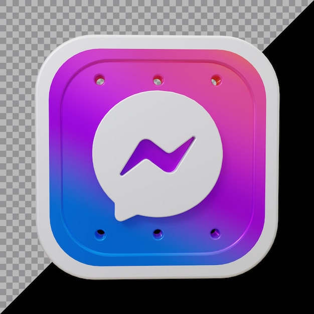 Premium PSD | 3d Rendering Of Facebook Messenger Icon