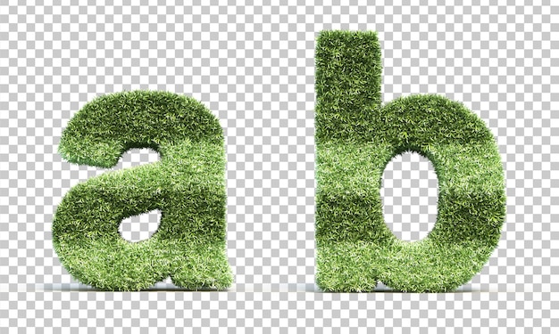 Premium PSD | 3d Rendering Of Grass Playing Field Alphabet A And Alphabet B