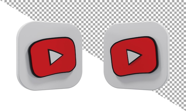 Premium Psd 3d Rendering Icon Logo Youtube Kids Isometric