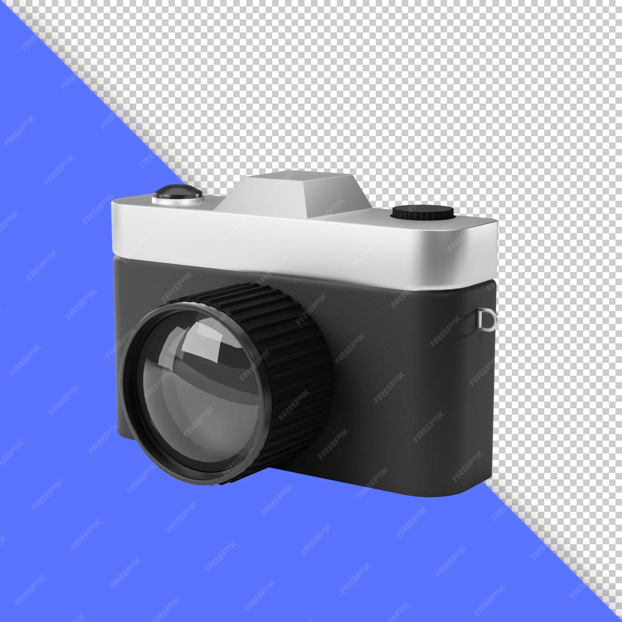 Premium PSD | 3d rendering of low poly stylized camera