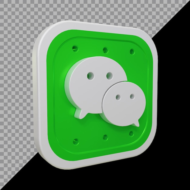 Premium Psd 3d Rendering Of Wechat Icon