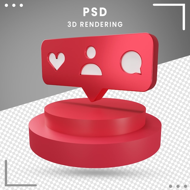 Premium Psd 3d Rotated Logo Icon Instagram 3d Rendering 