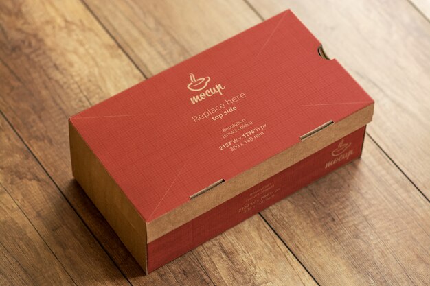 Premium PSD | 3d shoe box mockup