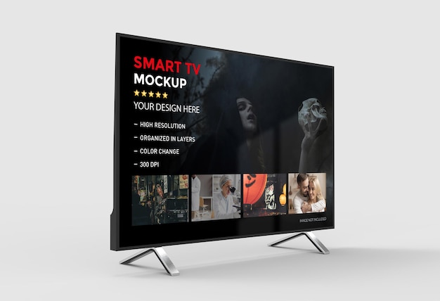 Download Premium PSD | 3d smart tv mockup isolated rendering