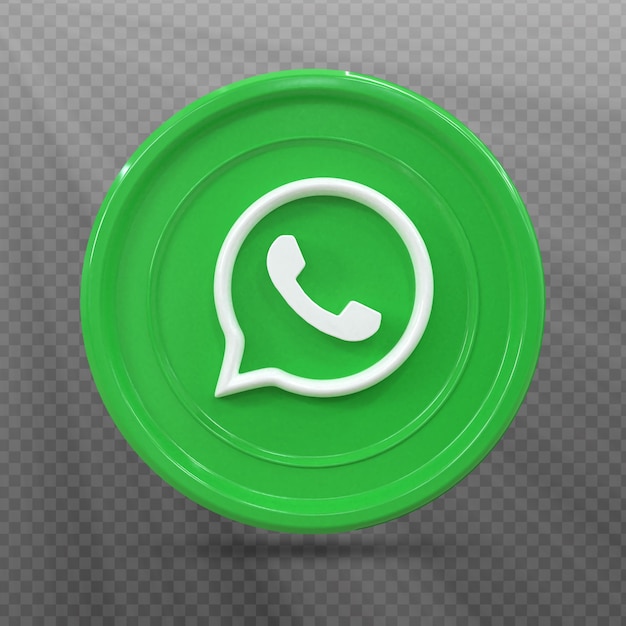 Premium Psd 3d Social Media Whatsapp Icon Colorful Glossy Social