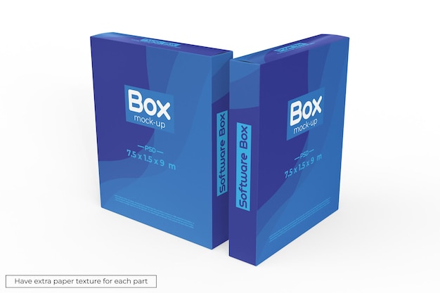 Premium PSD | 3d software box mockup