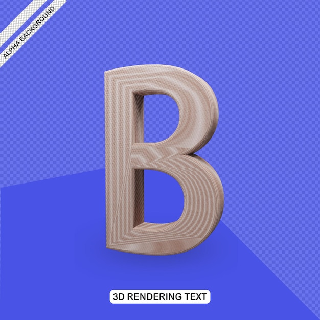 Premium PSD | 3d Text Effect B Letter Render