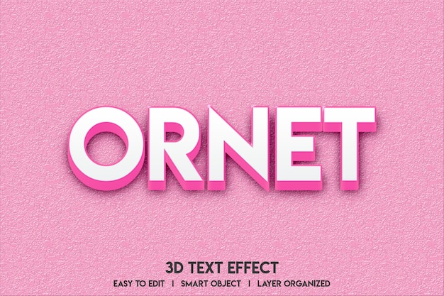 Download Premium PSD | 3d text effect mockup