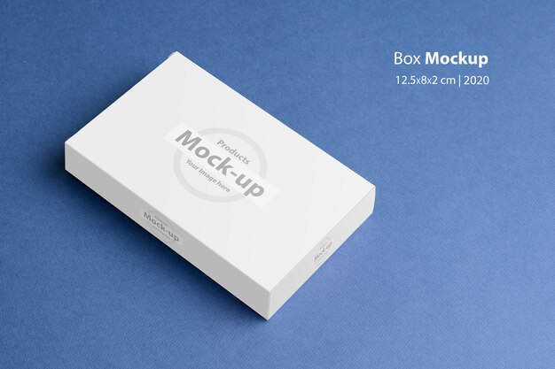 Download 3d white box on blue, editable mock up template ready for ...