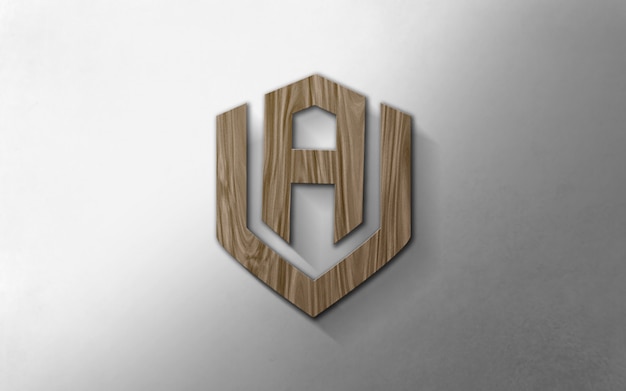 Download 3d wood logo mockup | Premium PSD File