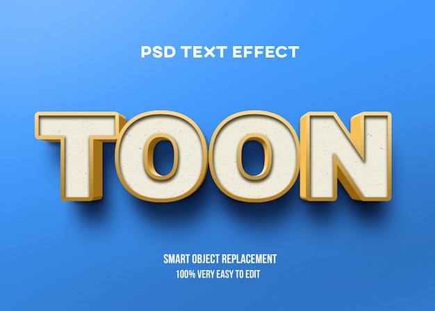 Download Premium PSD | 3d yellow blue text effect