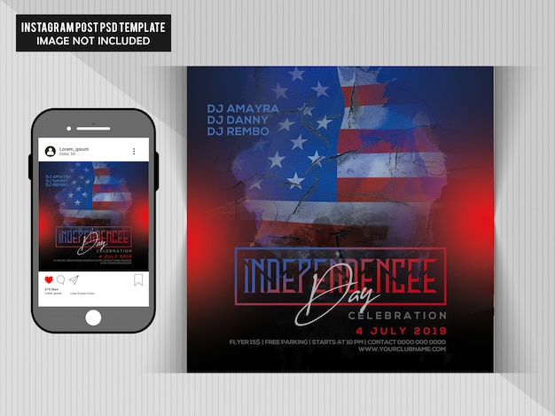 4th of july flyer Premium Psd