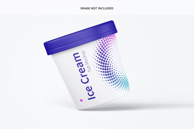 Download Premium PSD | 500ml ice cream paper tub mockup floating