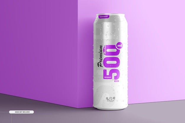 Download Free Psd 500ml Soda Can Mockup