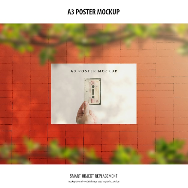 Download A3 poster mockup | Free PSD File