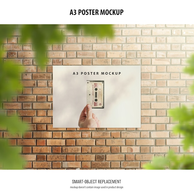 Download A3 poster mockup | Free PSD File