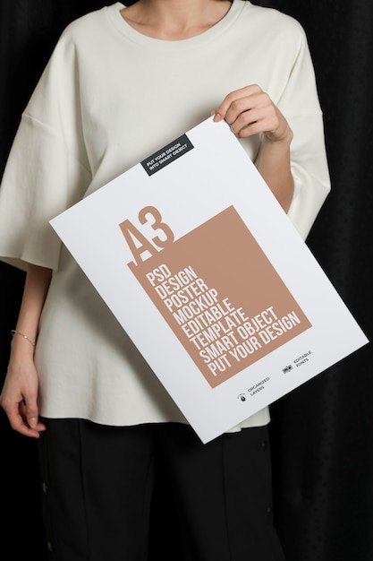 Download A3 size modern poster mockup | Premium PSD File