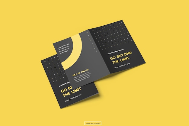 Premium PSD | A4 bifold mockup