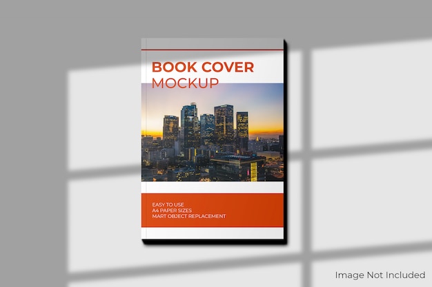 Download Premium PSD | A4 book cover mockup with shadow